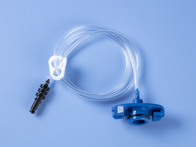 Bộ đầu nối (Adapter) cho ống bơm 30/55cc, Màu xanh dương